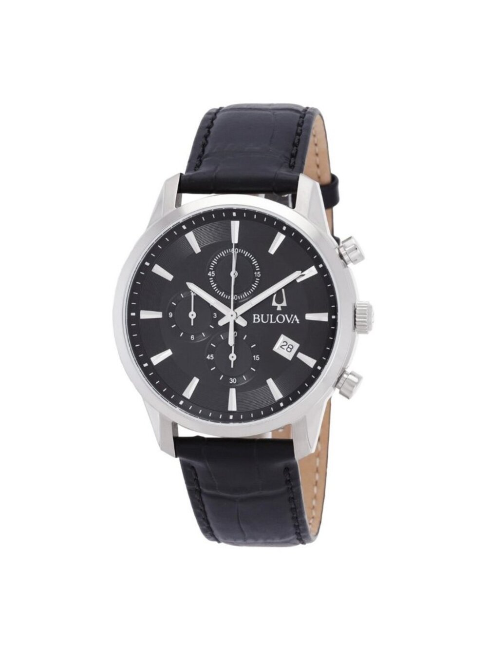 NWT Bulova Sutton Chronograph Quartz Black Dial Men's Watch